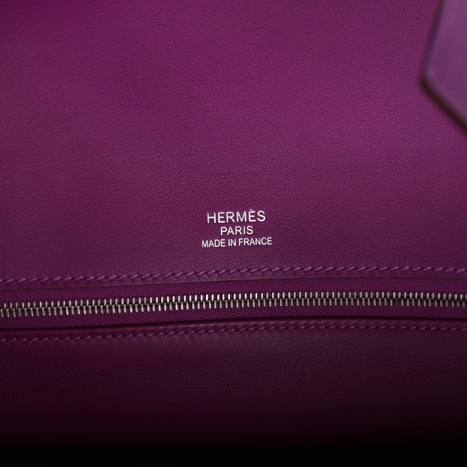 Pre-owned Hermes Birkin Ghillies 35 Anemone Togo and Swift Palladium Hardware