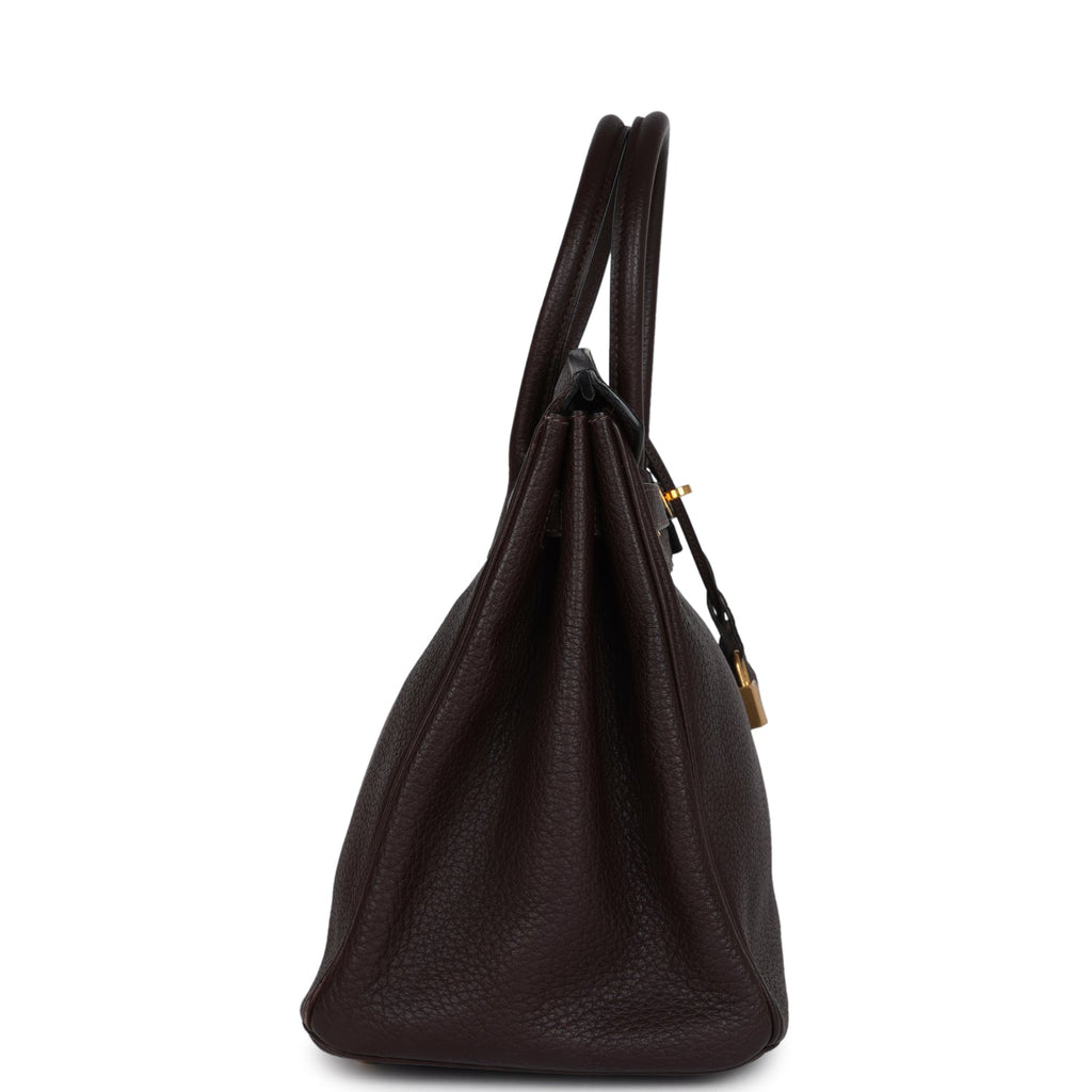 Hermes Birkin 35 Chocolat Fjord Gold Hardware