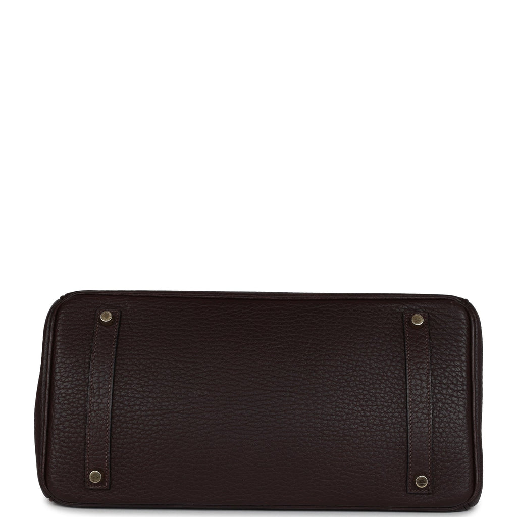 Hermes Birkin 35 Chocolat Fjord Gold Hardware