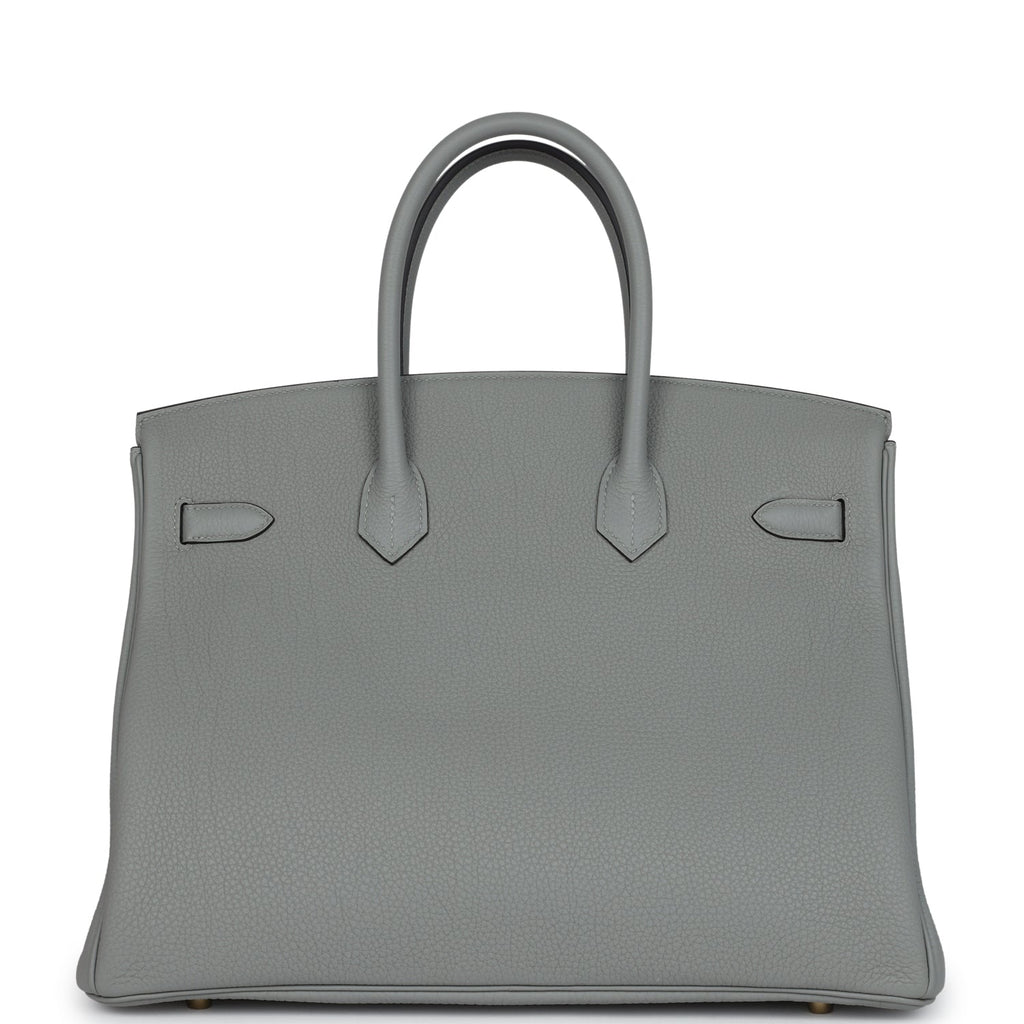 Hermes Birkin 35 Gris Mouette Togo Gold Hardware