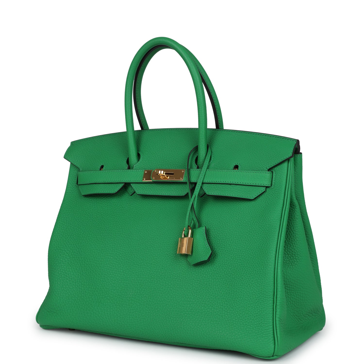 Pre-owned Hermes Birkin 35 Bambou Togo Gold Hardware