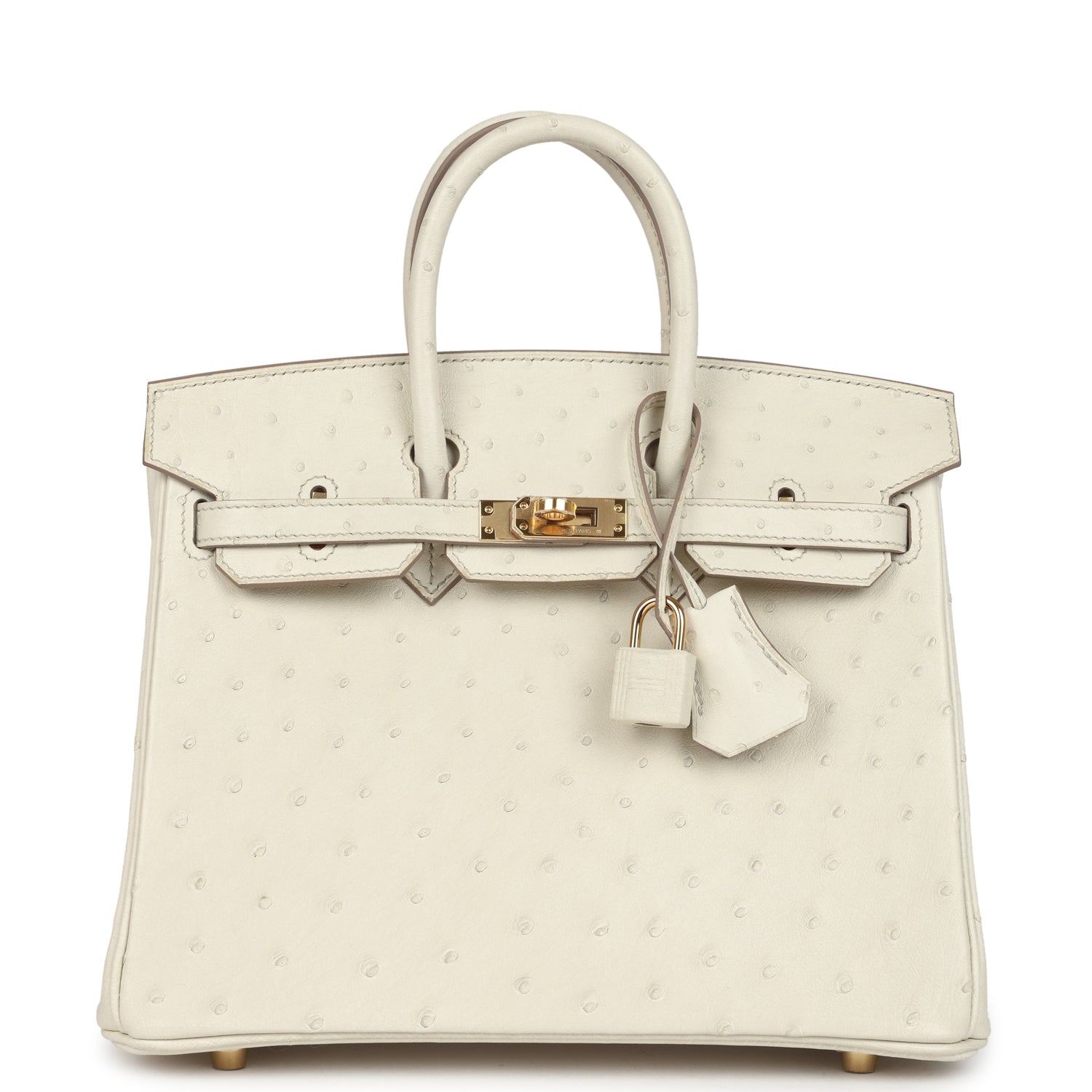 Hermes Birkin 25 Beton Ostrich Gold Hardware