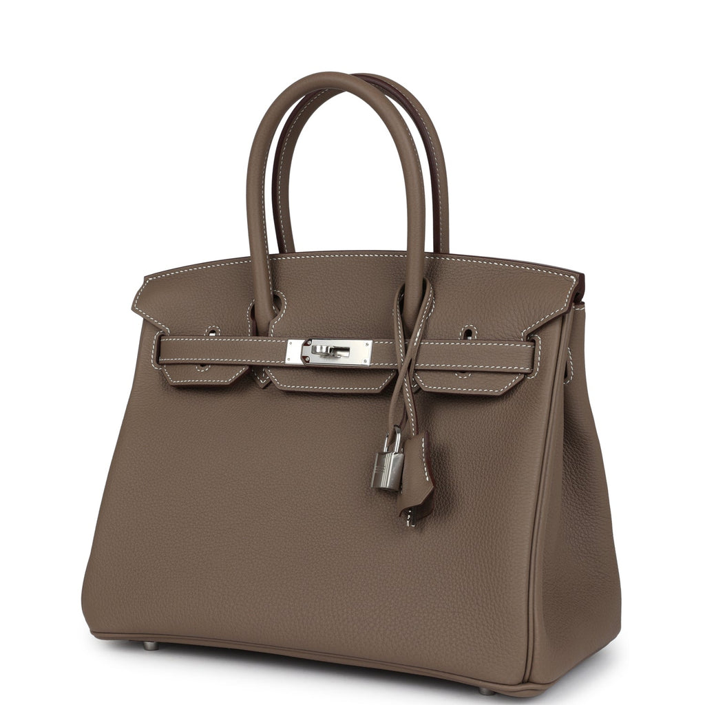 Hermes Birkin 30 Etoupe Togo Palladium Hardware