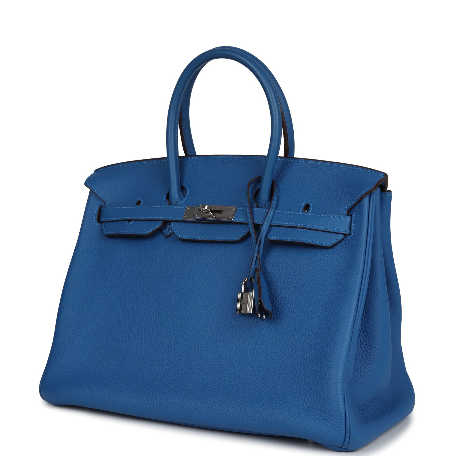 Pre-owned Hermes Birkin 35 Mykonos Togo Palladium Hardware