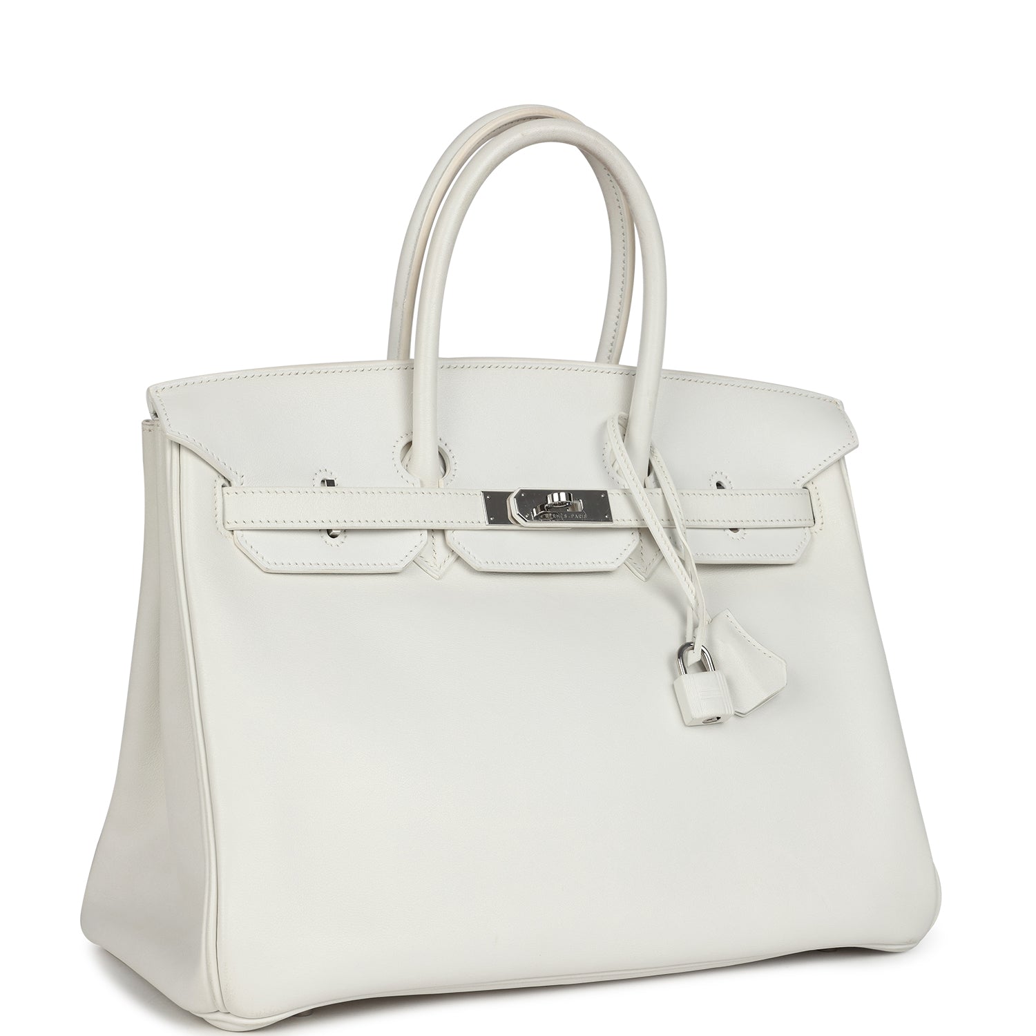 Hermes Birkin 35 White Swift Palladium Hardware
