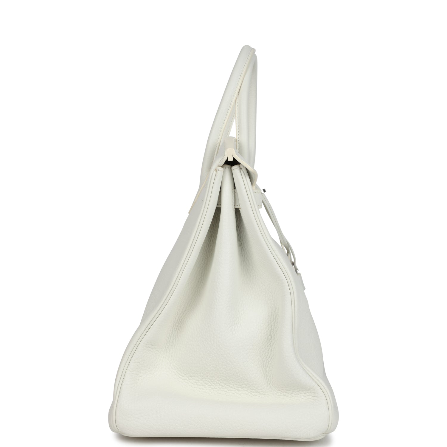 New Hermes Birkin 40 White Clemence Palladium Hardware