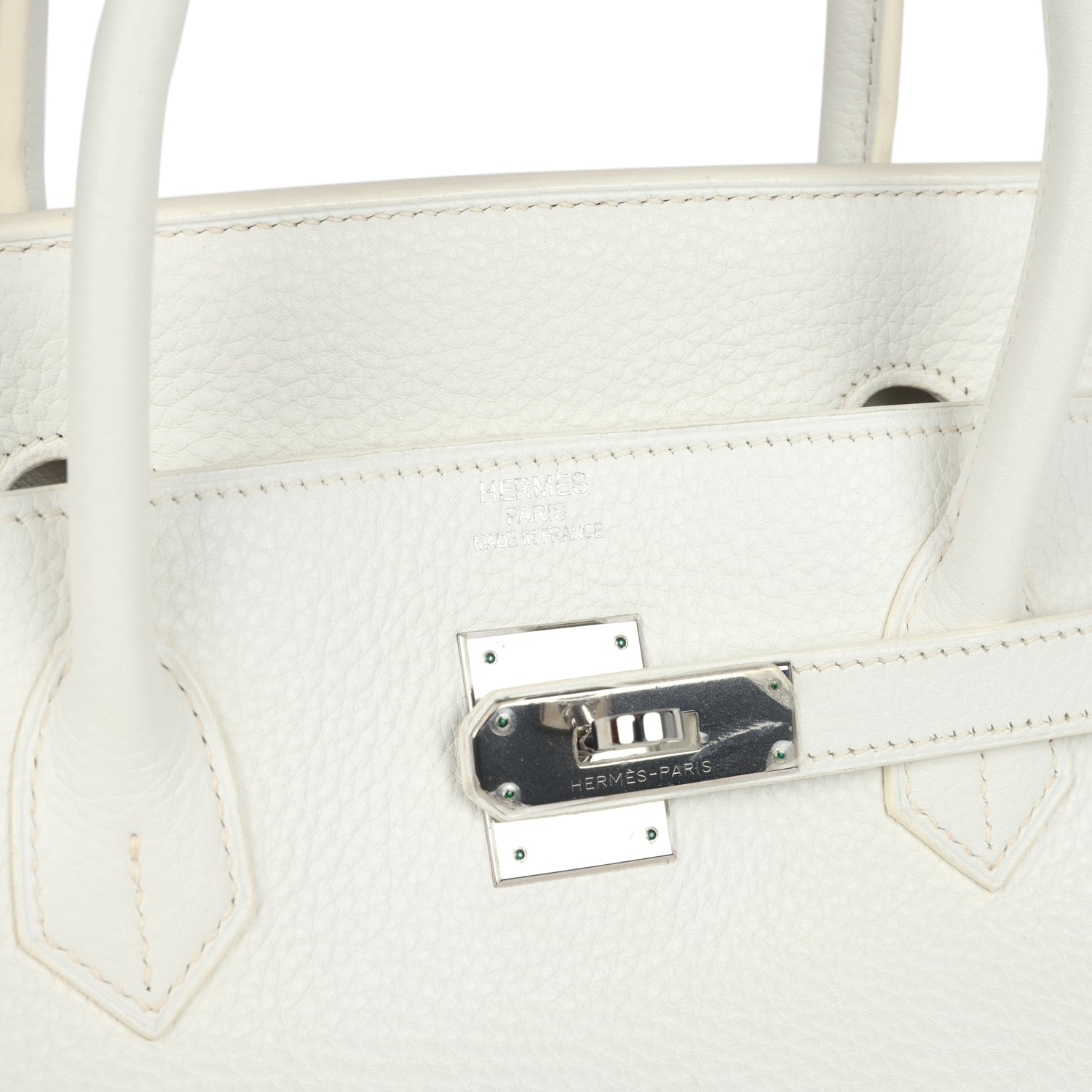 New Hermes Birkin 40 White Clemence Palladium Hardware