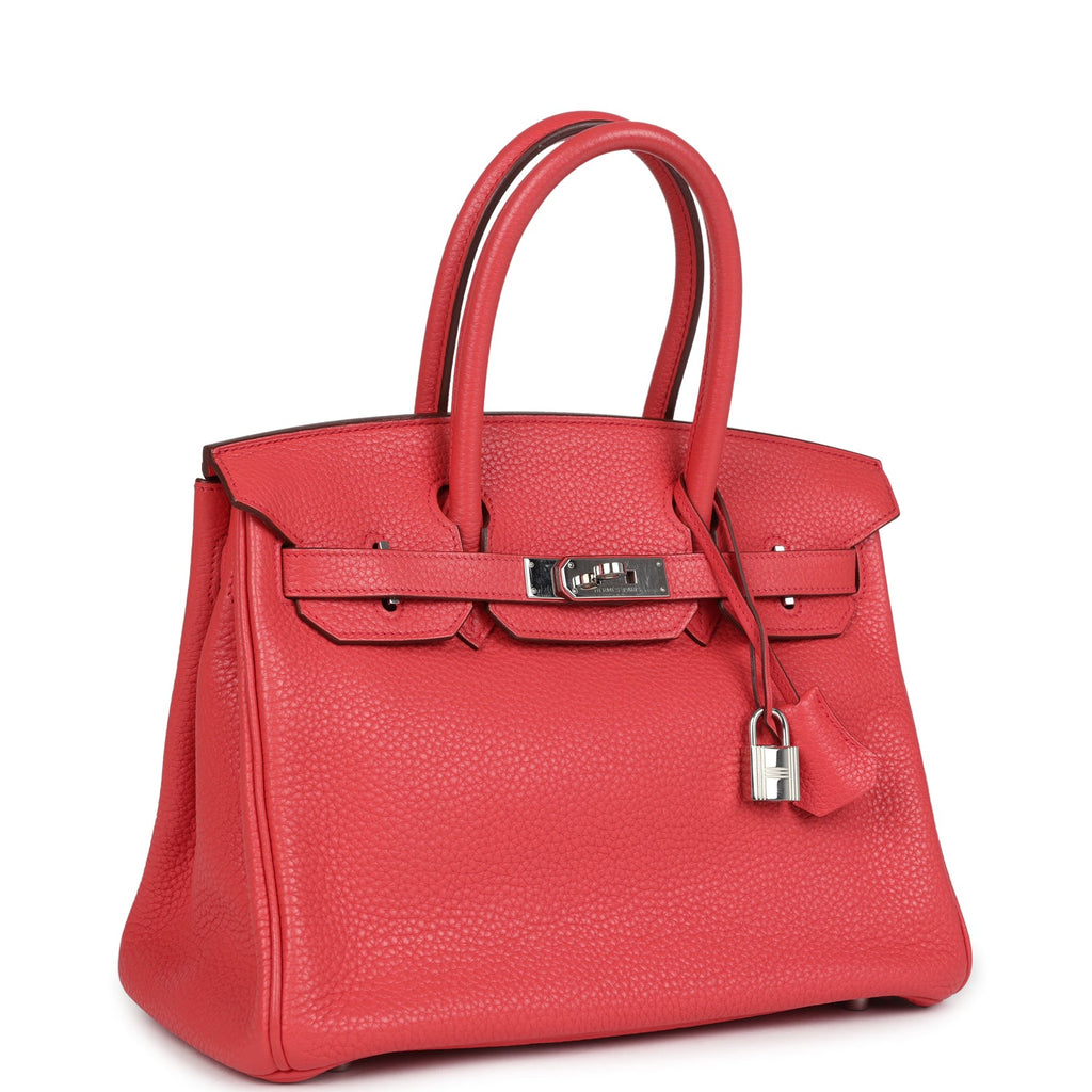 New Hermes Birkin 30 Bougainvillea Clemence Palladium Hardware