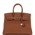 Hermes Birkin 35 Gold Togo Gold Hardware