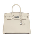 Hermes Birkin 35 Mushroom Togo Palladium Hardware
