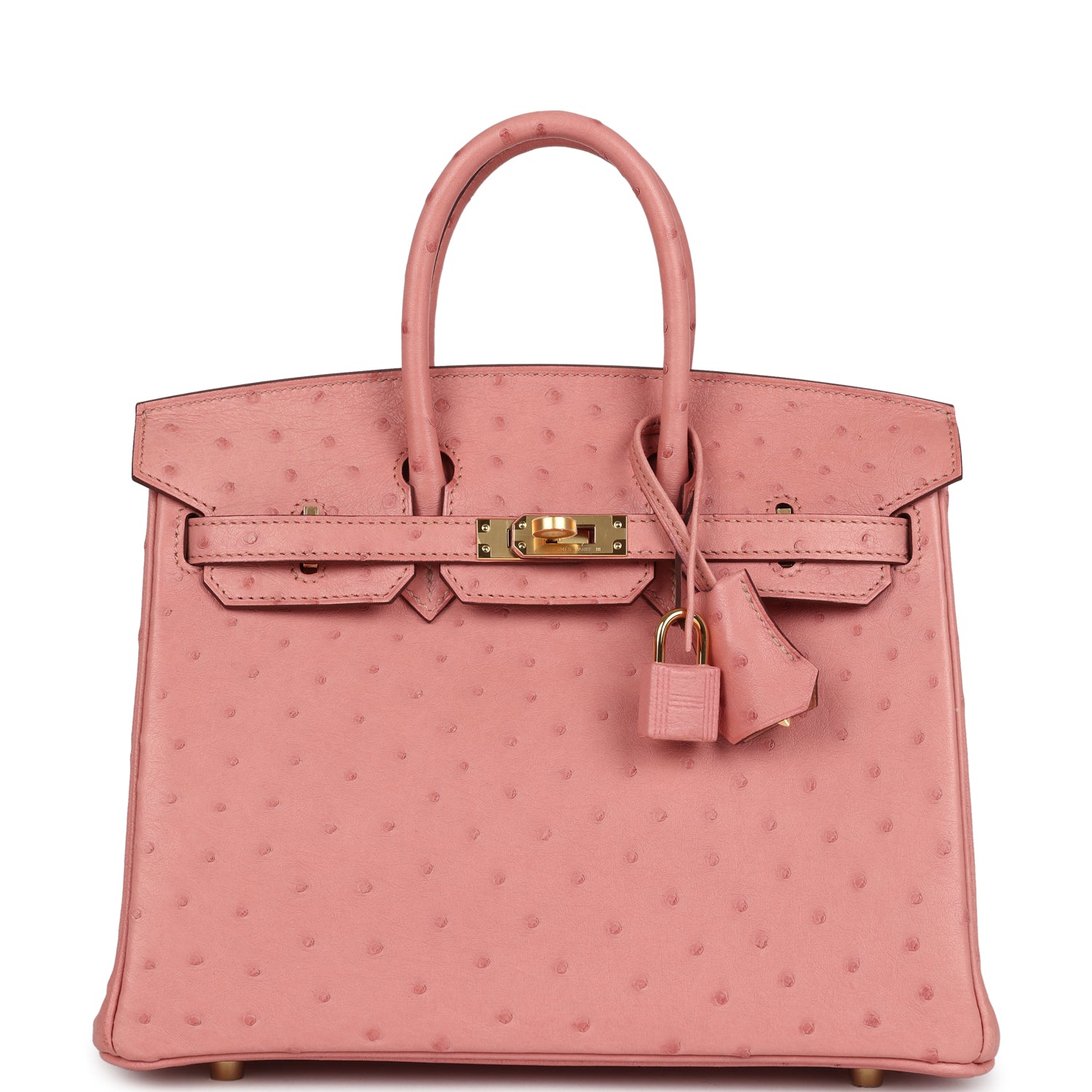 Hermes Birkin 25 Terre Cuite Ostrich Gold Hardware