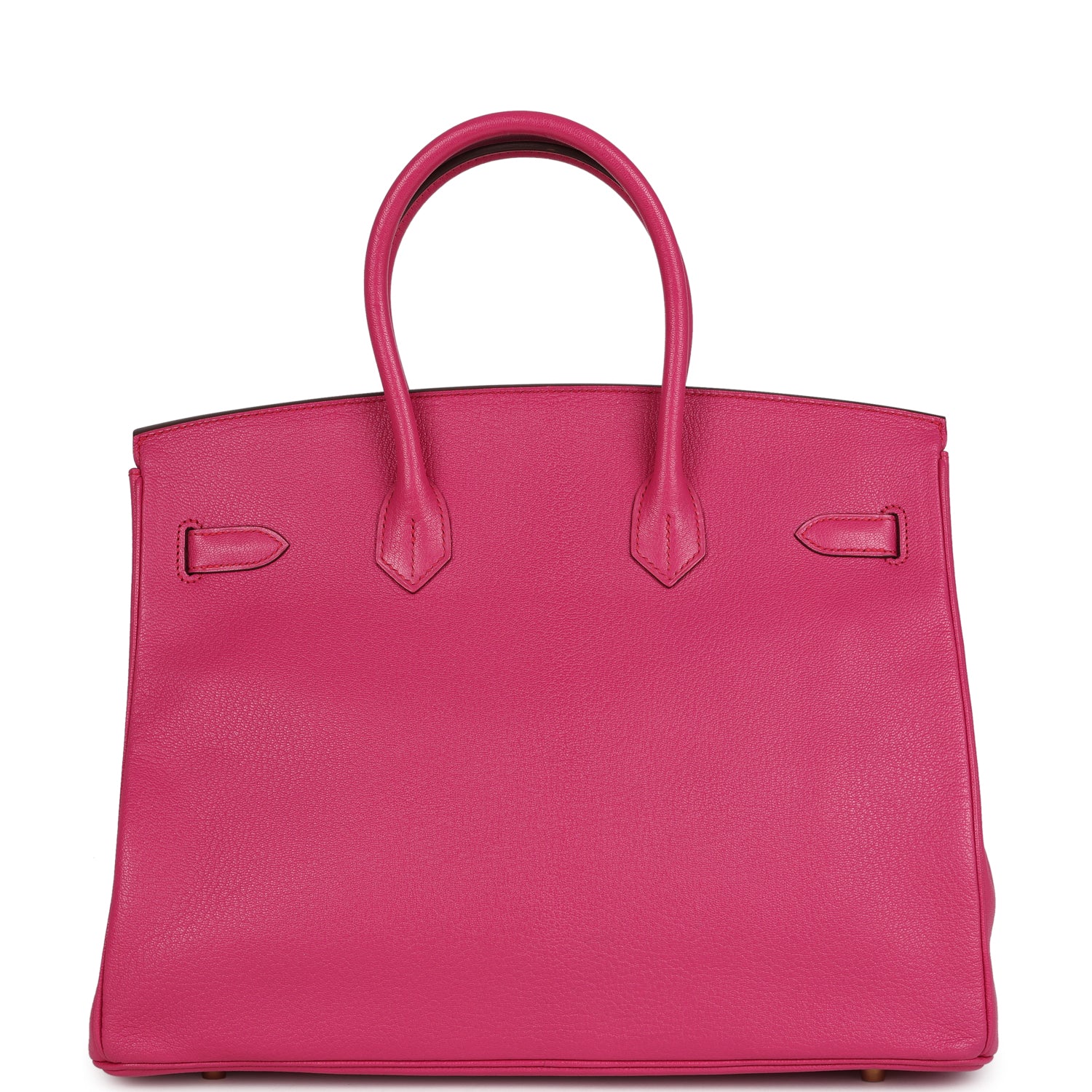 Pre-owned Hermes Birkin 35 Rose Shocking Chevre Mysore Gold Hardware