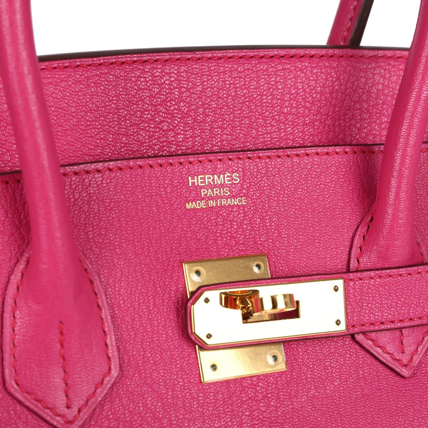 Pre-owned Hermes Birkin 35 Rose Shocking Chevre Mysore Gold Hardware