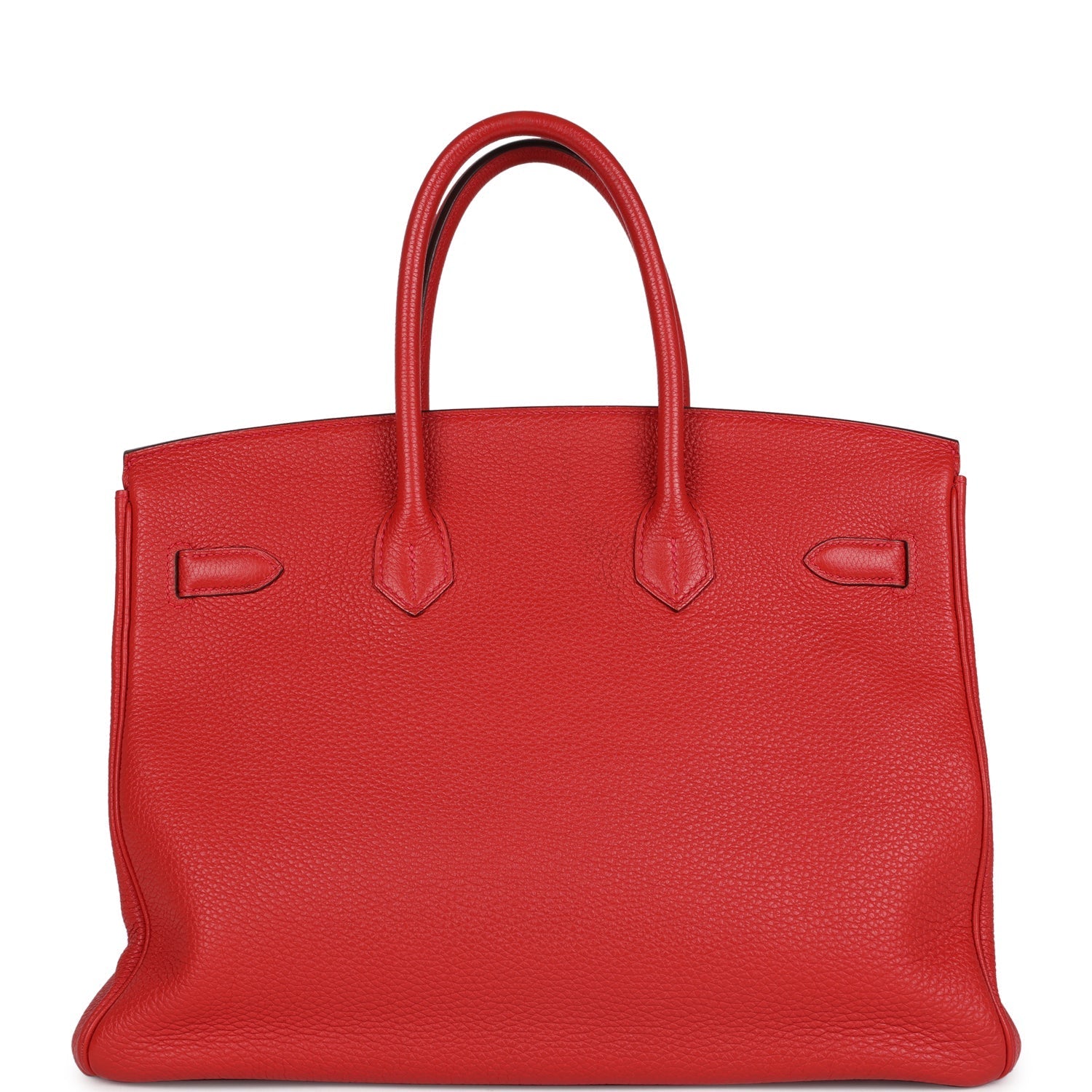 Pre-owned Hermes Birkin 35 Geranium Togo Palladium Hardware