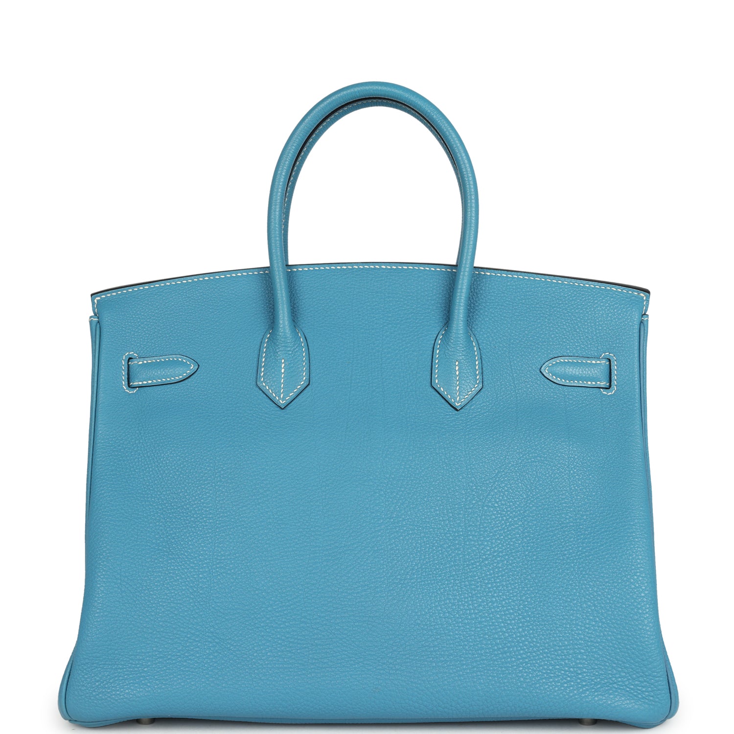 New Hermes Birkin 35 Blue Jean Togo Palladium Hardware