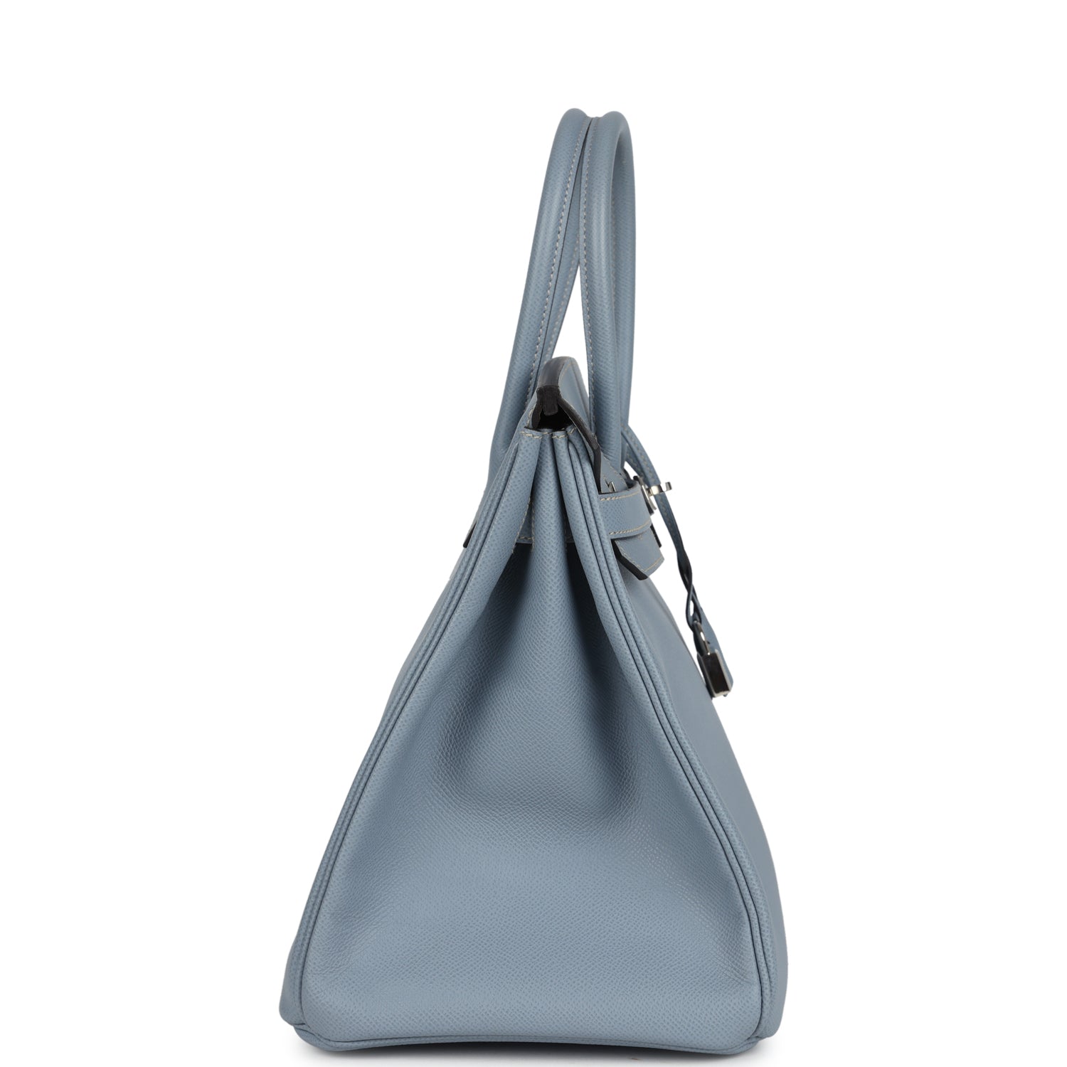 New Hermes Birkin 35 Bleu Lin Epsom Palladium Hardware