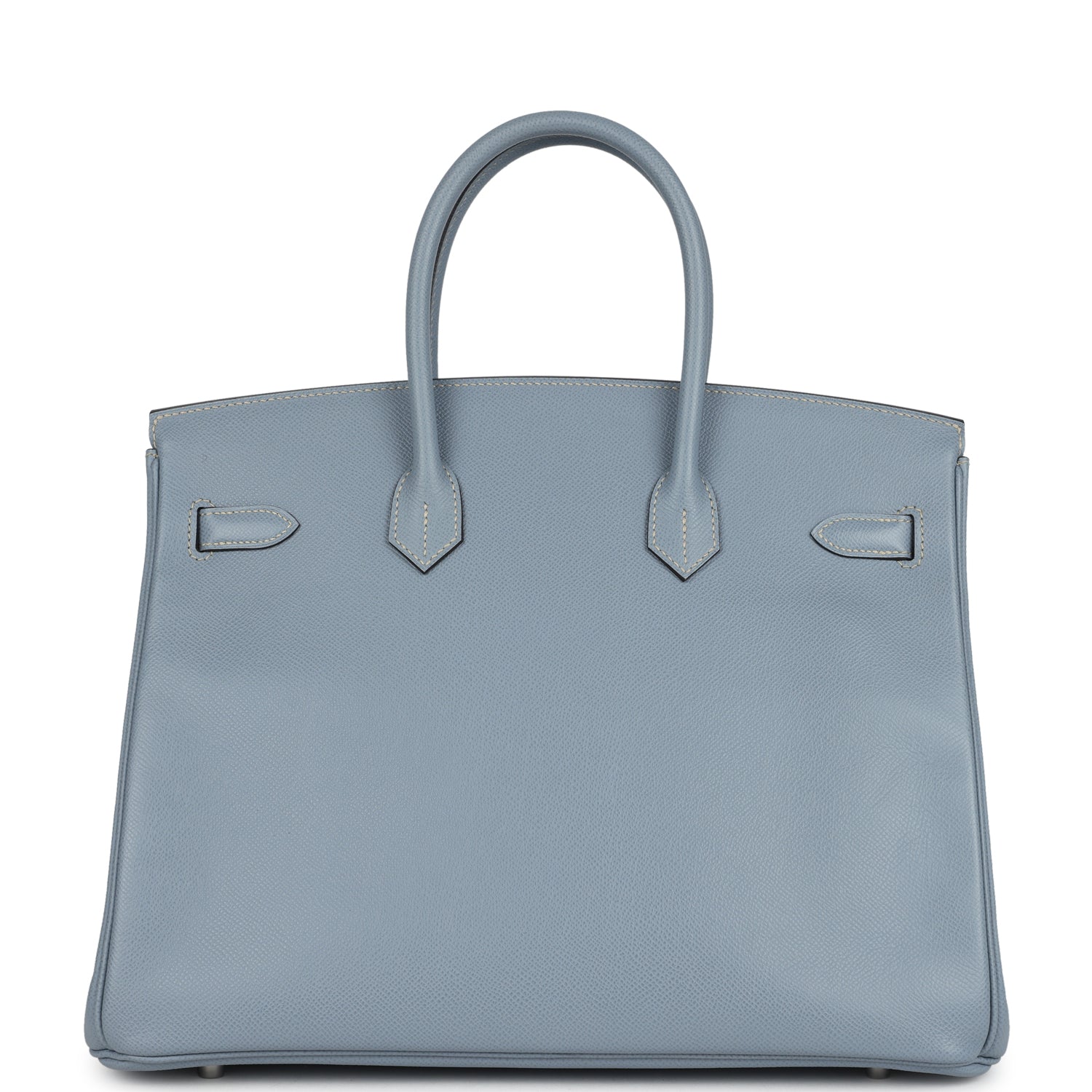 New Hermes Birkin 35 Bleu Lin Epsom Palladium Hardware