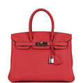 New Hermes Birkin 30 Bougainvillea Clemence Palladium Hardware