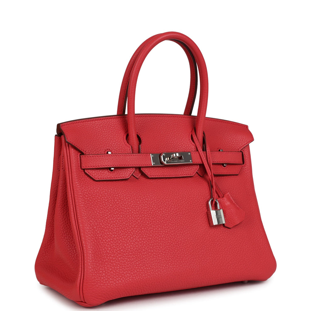 New Hermes Birkin 30 Bougainvillea Clemence Palladium Hardware