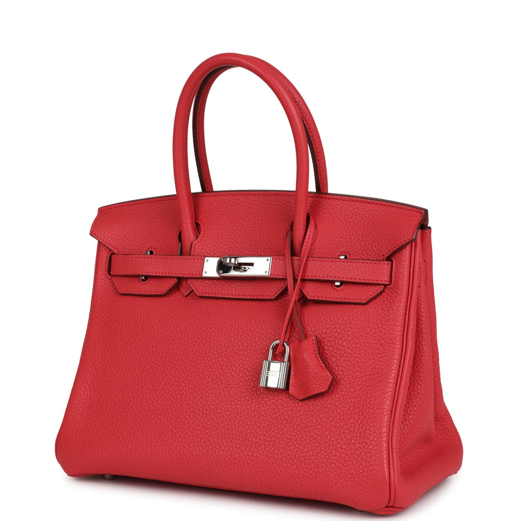 New Hermes Birkin 30 Bougainvillea Clemence Palladium Hardware