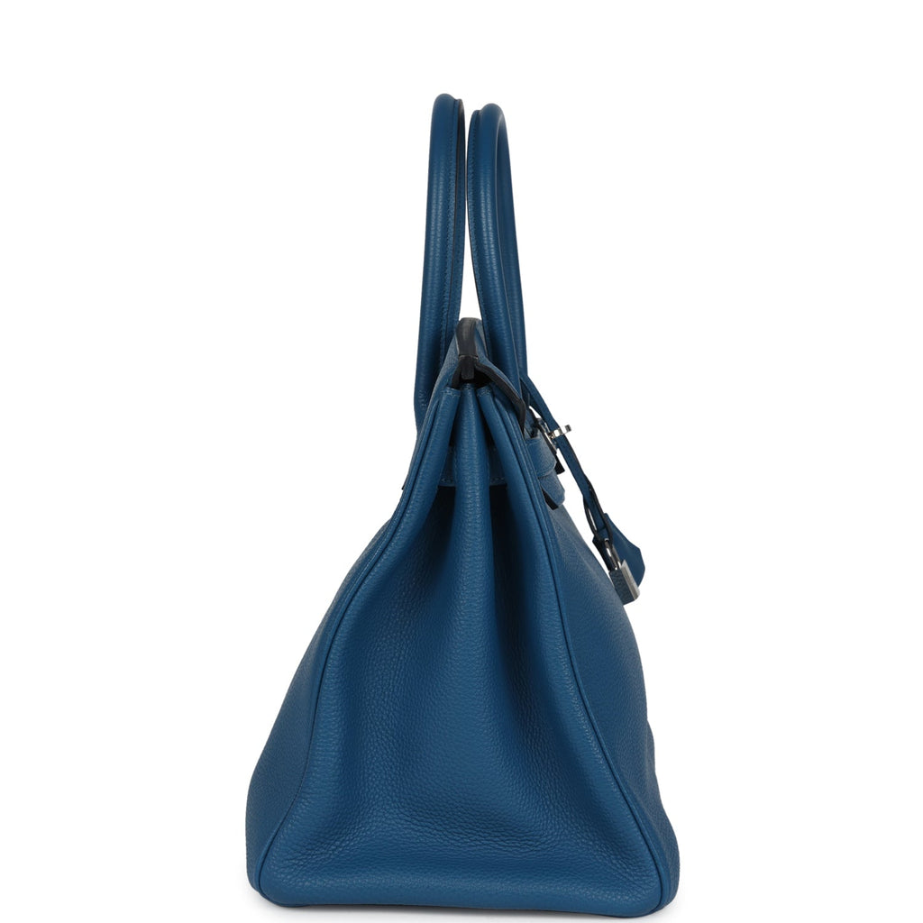New Hermes Birkin 35 Bleu de Galice Togo Palladium Hardware