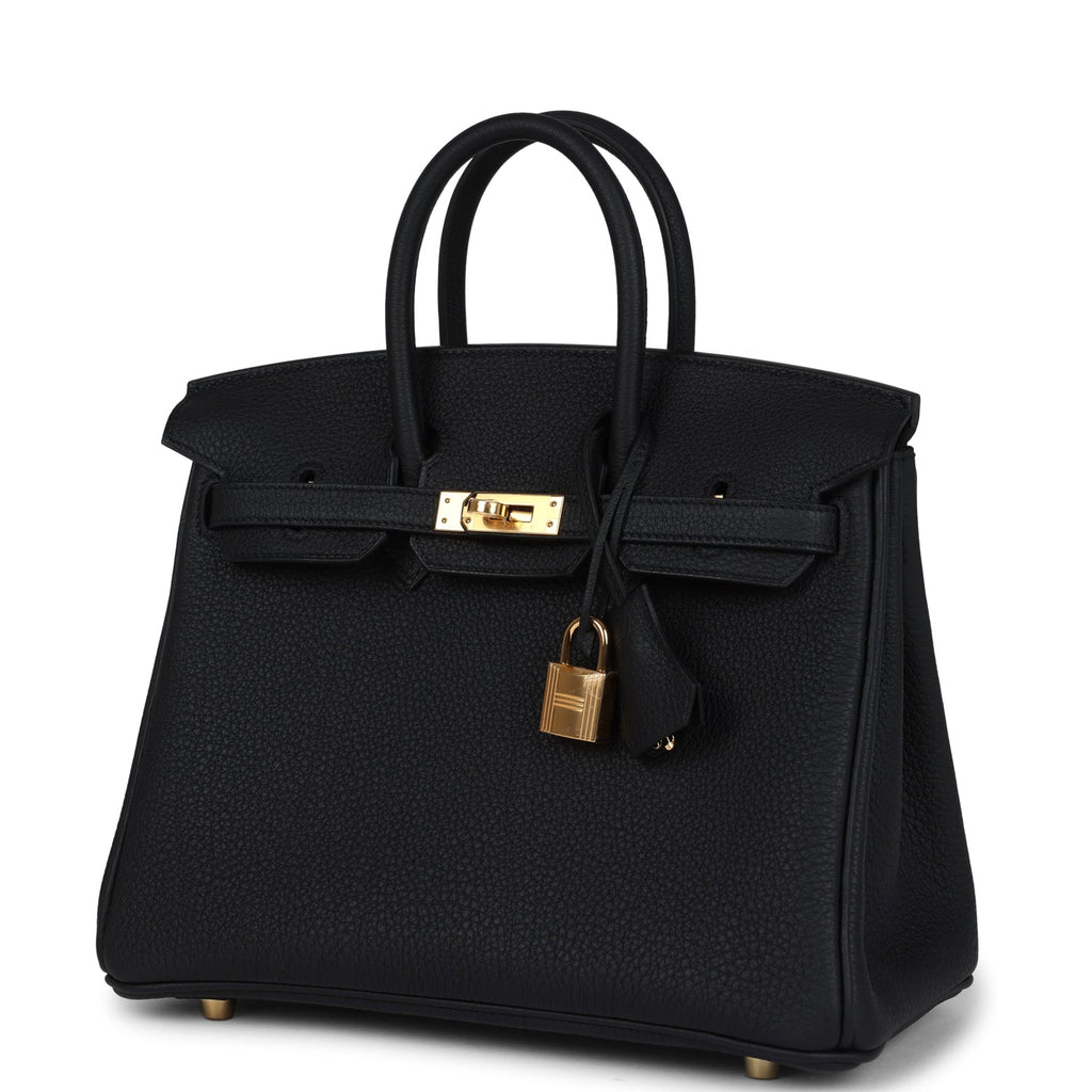 Hermes Birkin 25 Black Togo Gold Hardware
