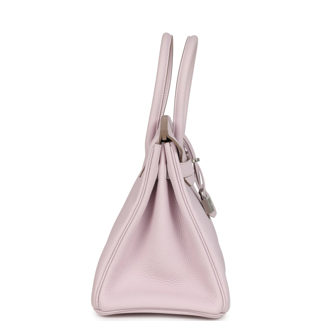 Hermes Birkin 30 Mauve Pale Clemence Palladium Hardware