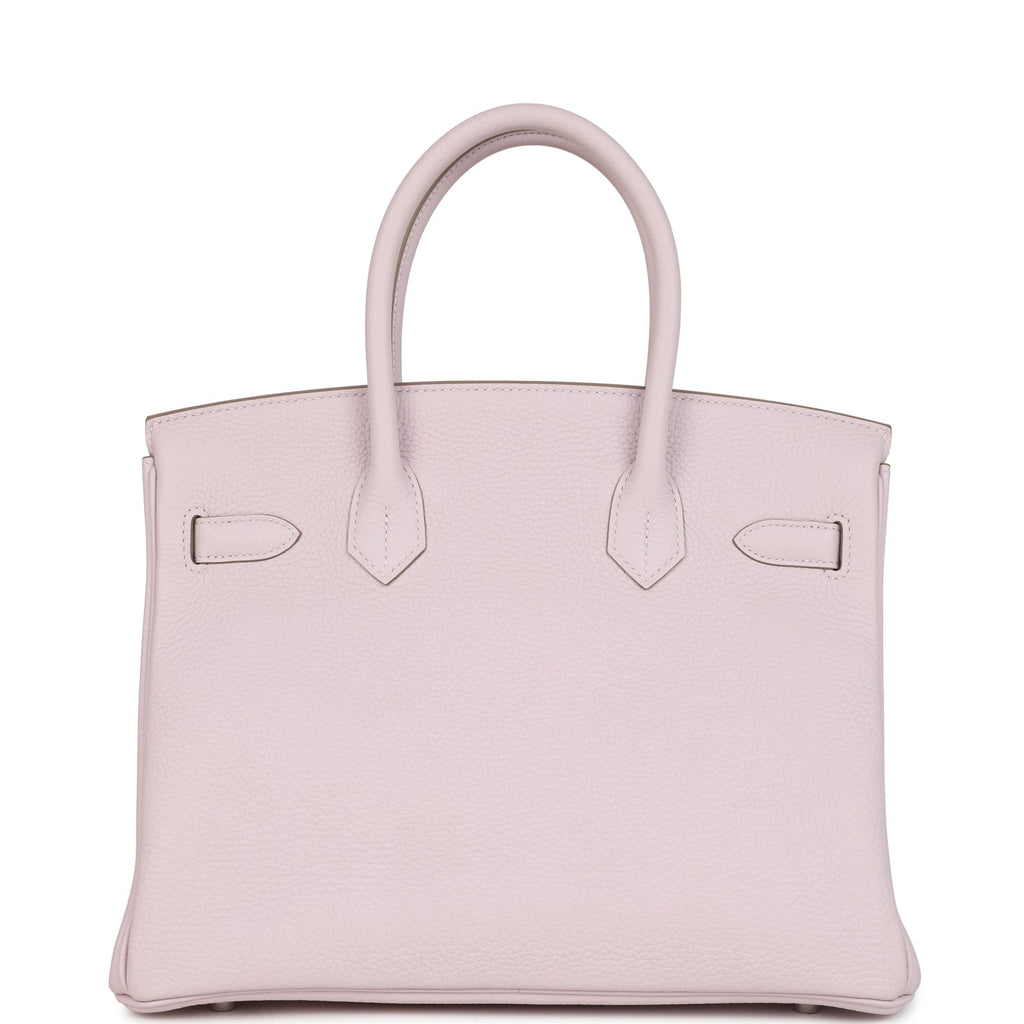 Hermes Birkin 30 Mauve Pale Clemence Palladium Hardware
