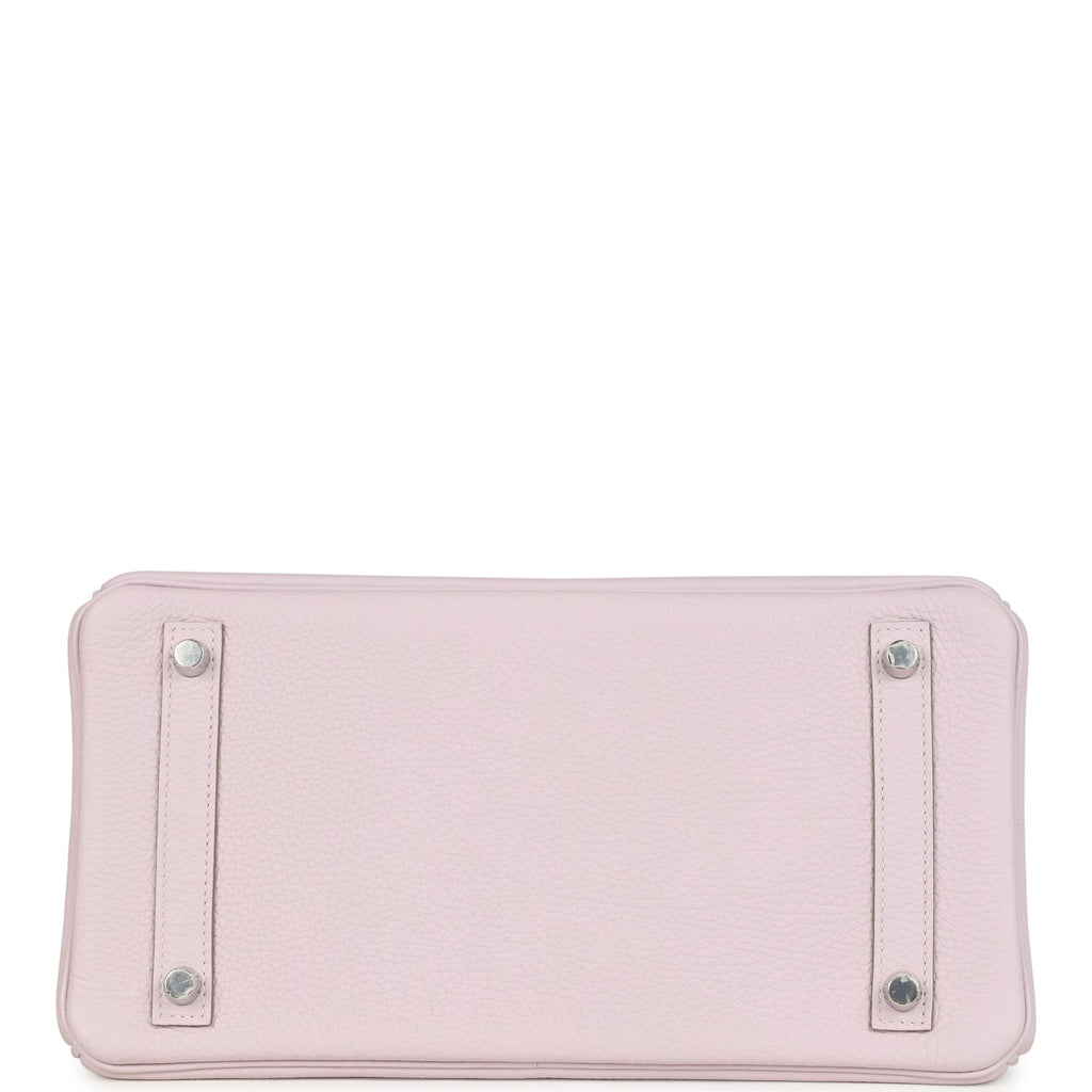Hermes Birkin 30 Mauve Pale Clemence Palladium Hardware