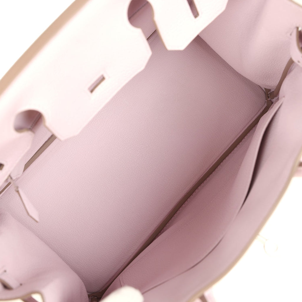 Hermes Birkin 30 Mauve Pale Clemence Palladium Hardware