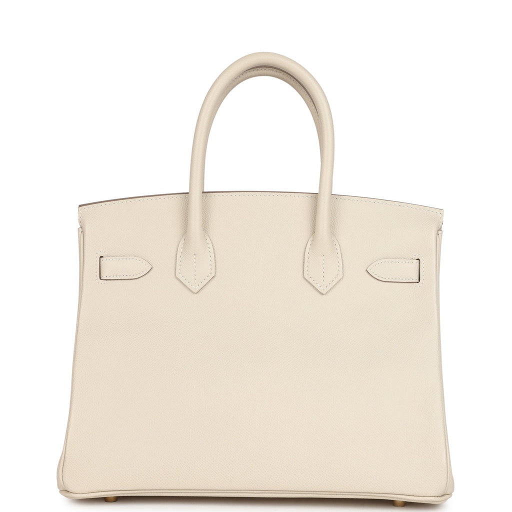 Pre-owned Hermes Birkin 30 Craie Epsom Gold Hardware