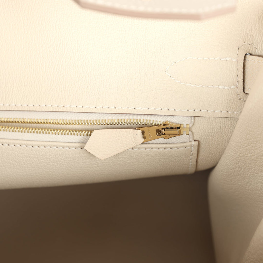Pre-owned Hermes Birkin 30 Craie Epsom Gold Hardware