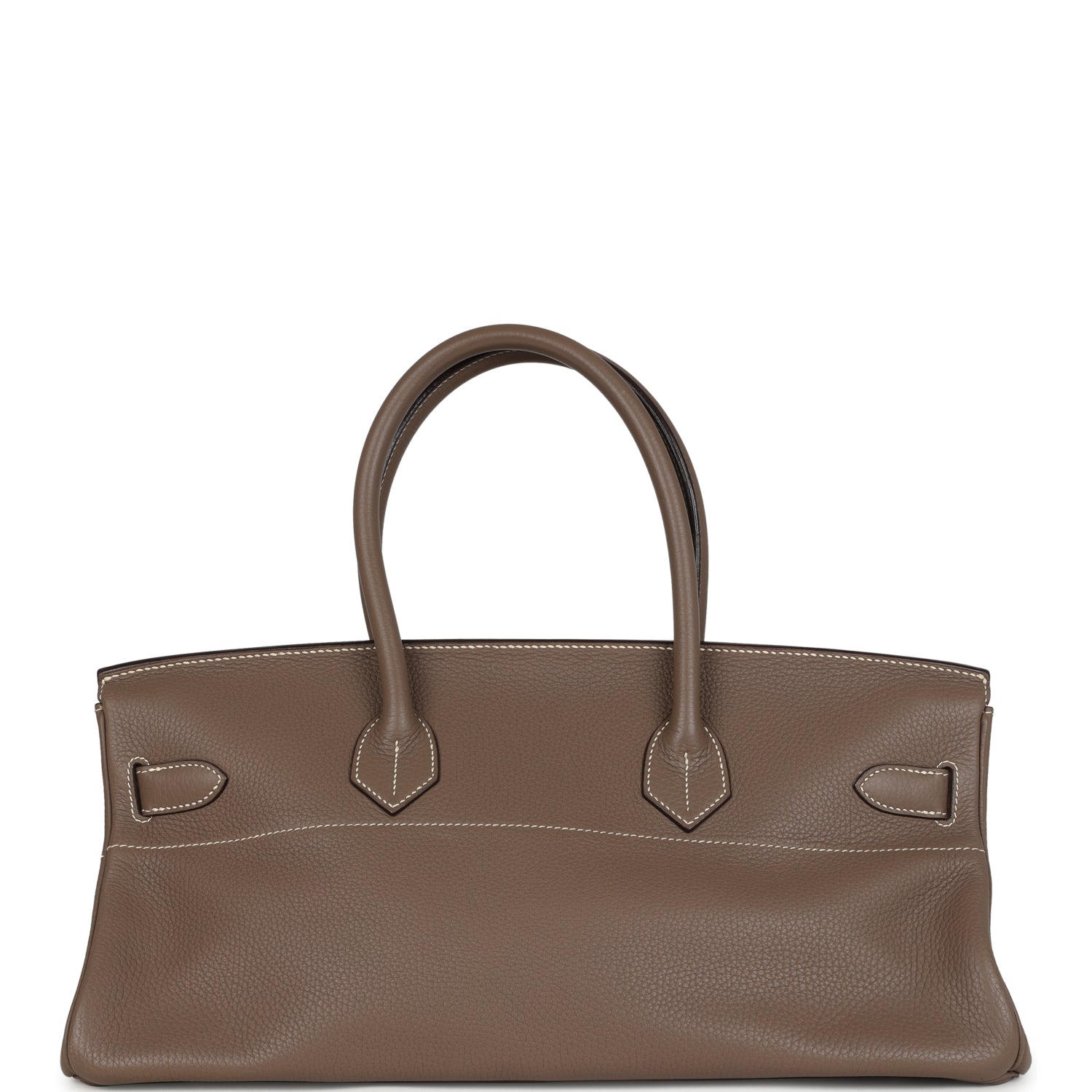 Hermes Shoulder Birkin 42 JPG Etoupe Clemence Palladium Hardware