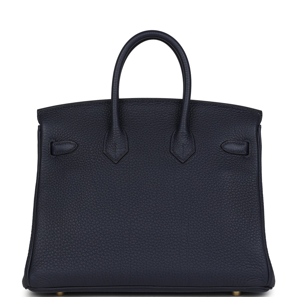 Hermes Birkin 25 Bleu Nuit Togo Gold Hardware