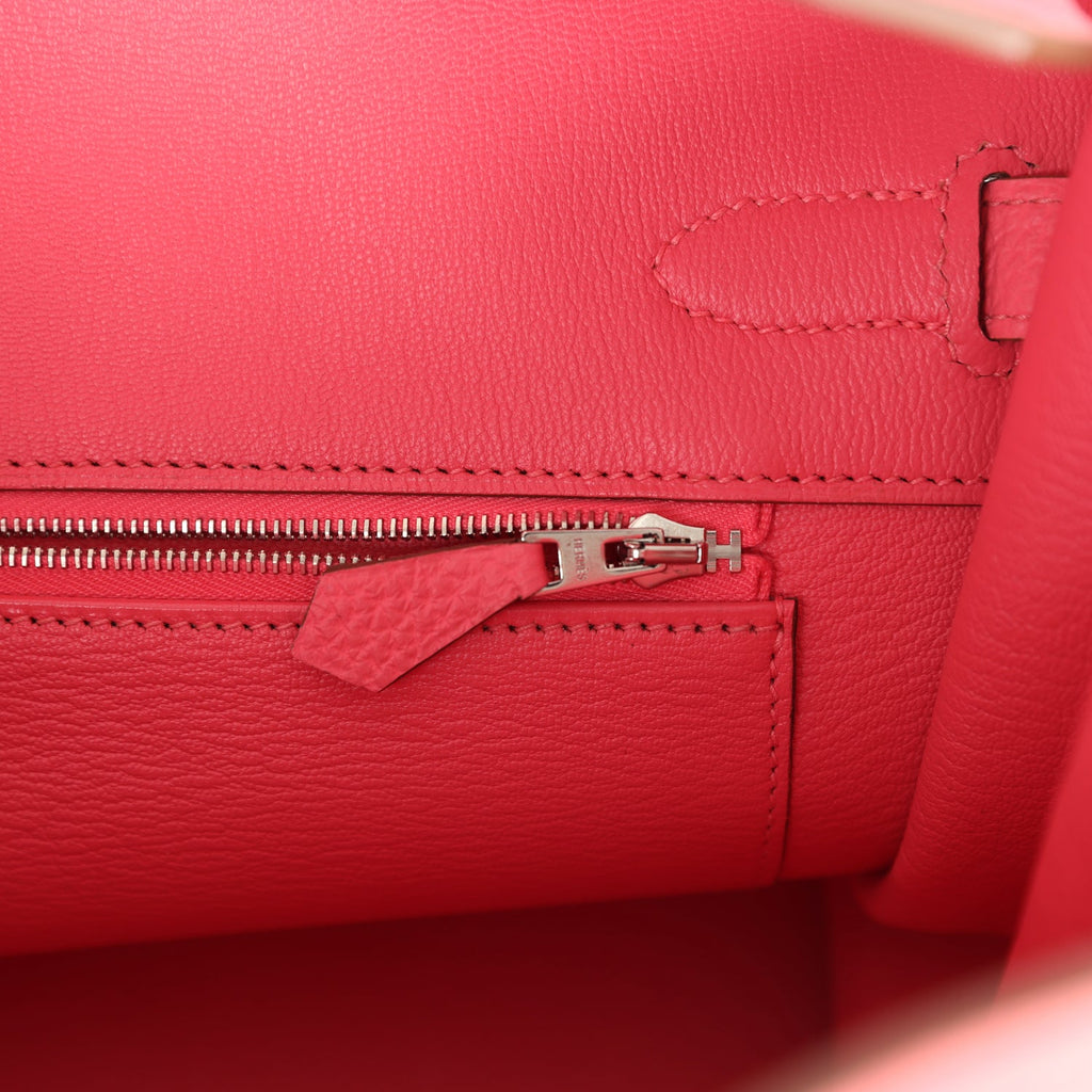 Pre-owned Hermes Birkin 35 Rose Lipstick Togo Palladium Hardware