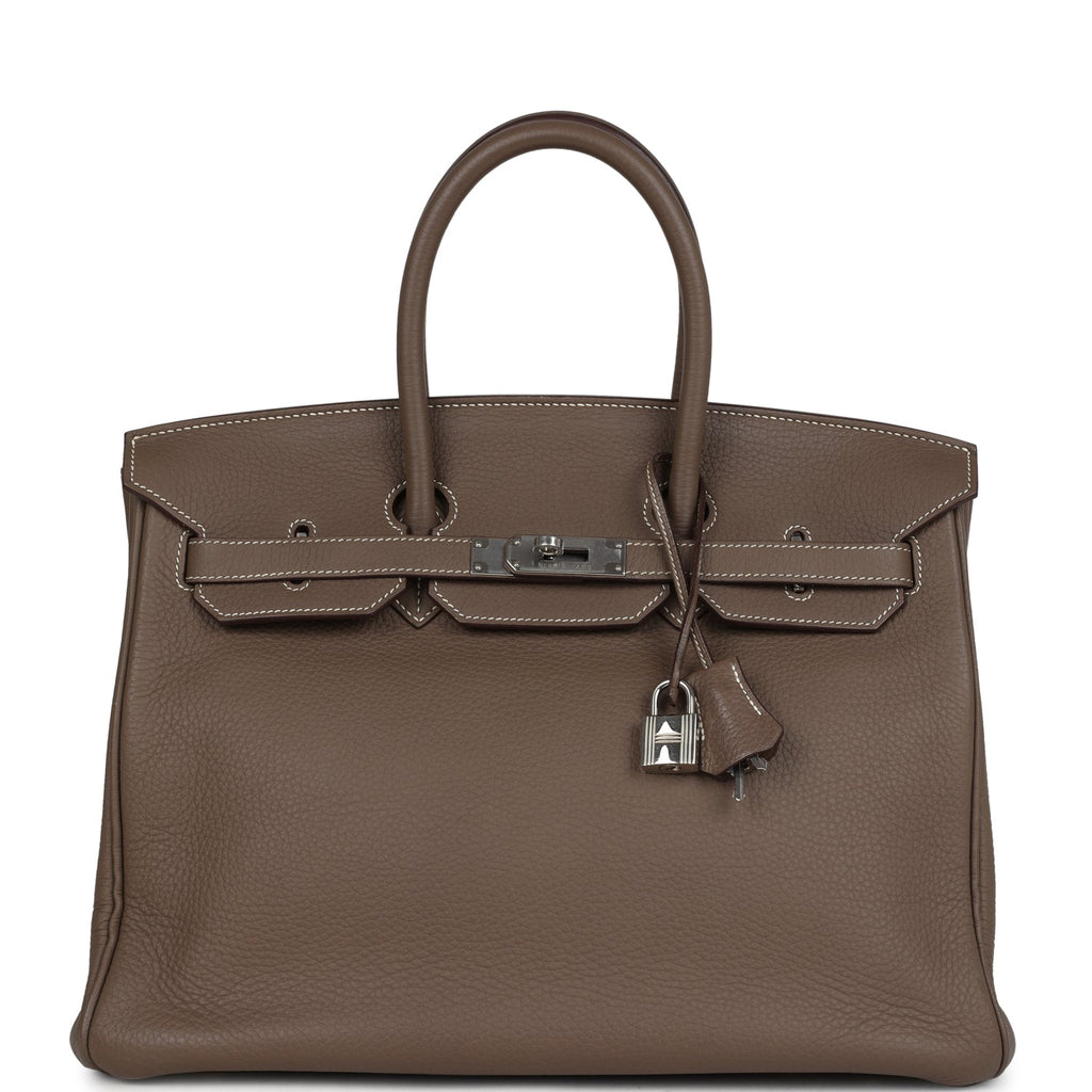 Hermes Birkin 35 Etoupe Togo Palladium Hardware