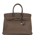 Hermes Birkin 35 Etoupe Togo Palladium Hardware