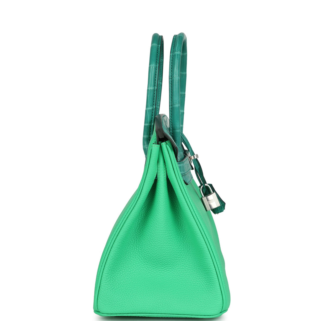 Hermes Birkin 30 Vert Comics Togo and Vert Jade Niloticus Crocodile Touch Palladium Hardware