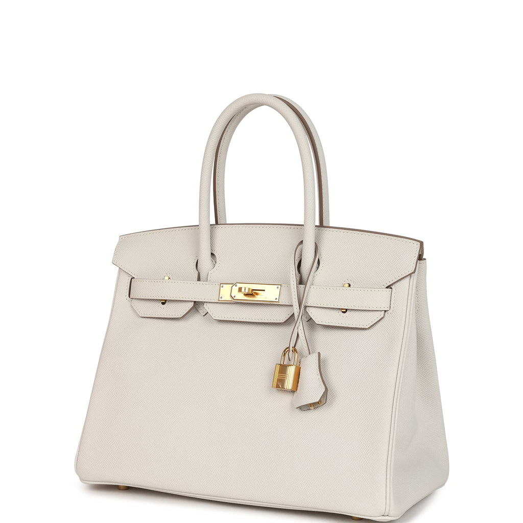 Hermes Birkin 30 Gris Pale Epsom Gold Hardware