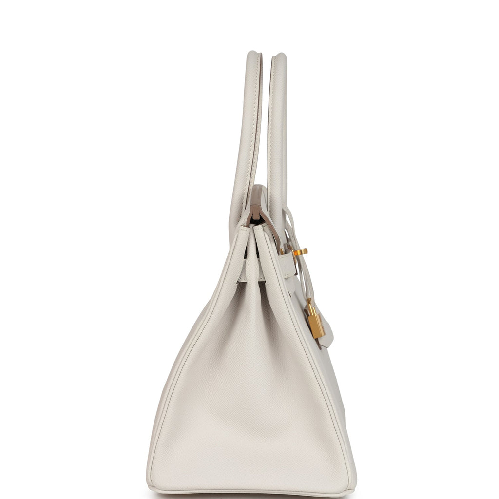 Hermes Birkin 30 Gris Pale Epsom Gold Hardware