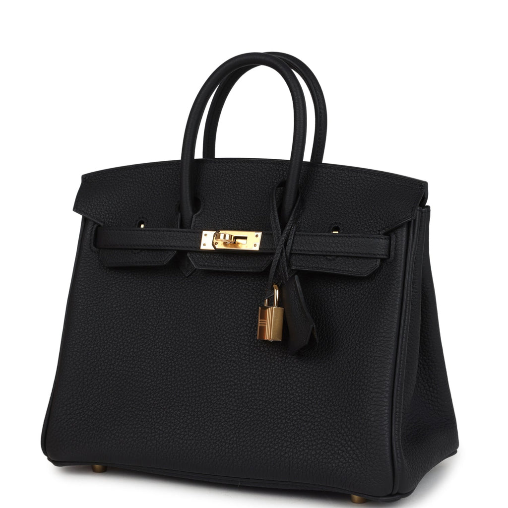 Hermes Birkin 25 Black Togo Gold Hardware