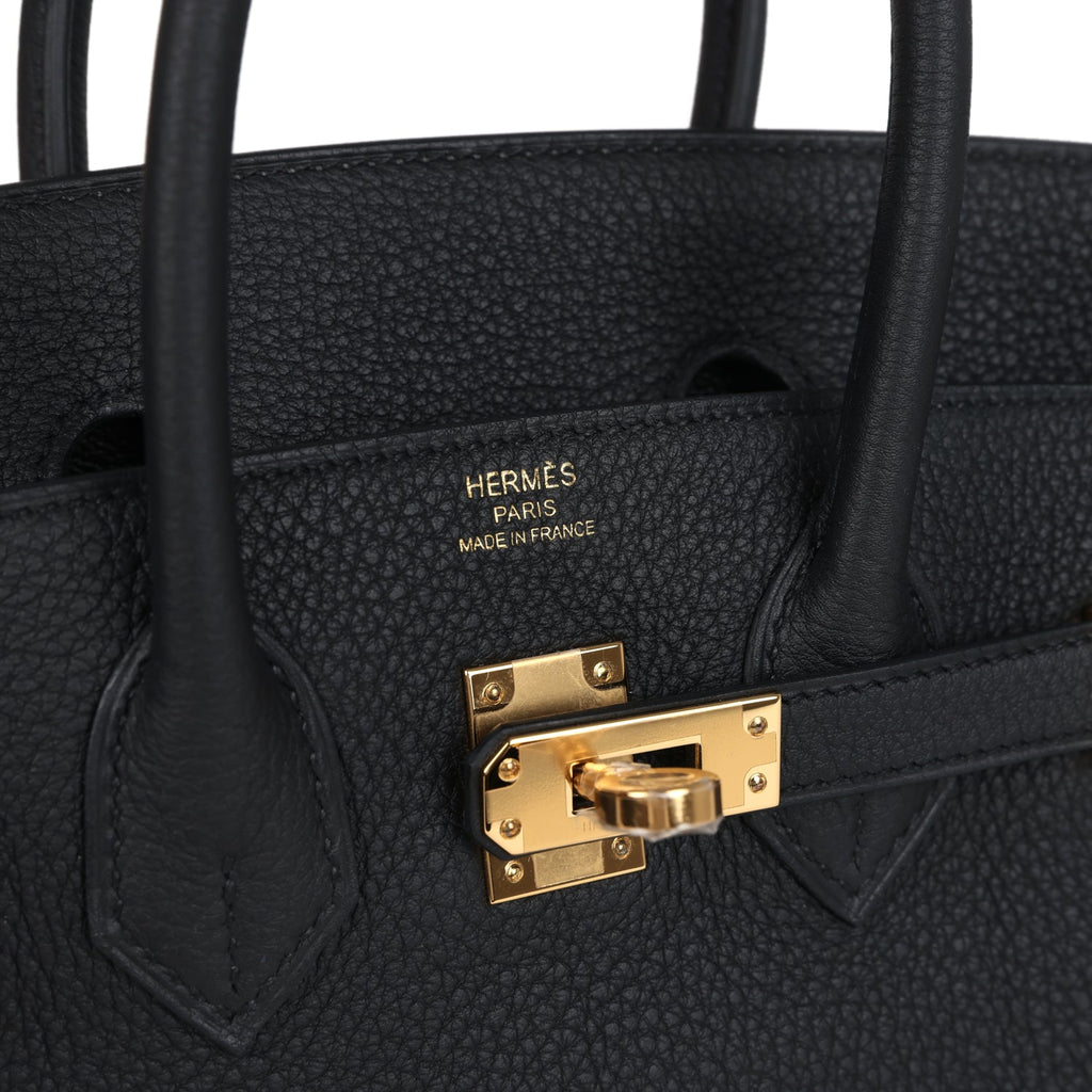 Hermes Birkin 25 Black Togo Gold Hardware
