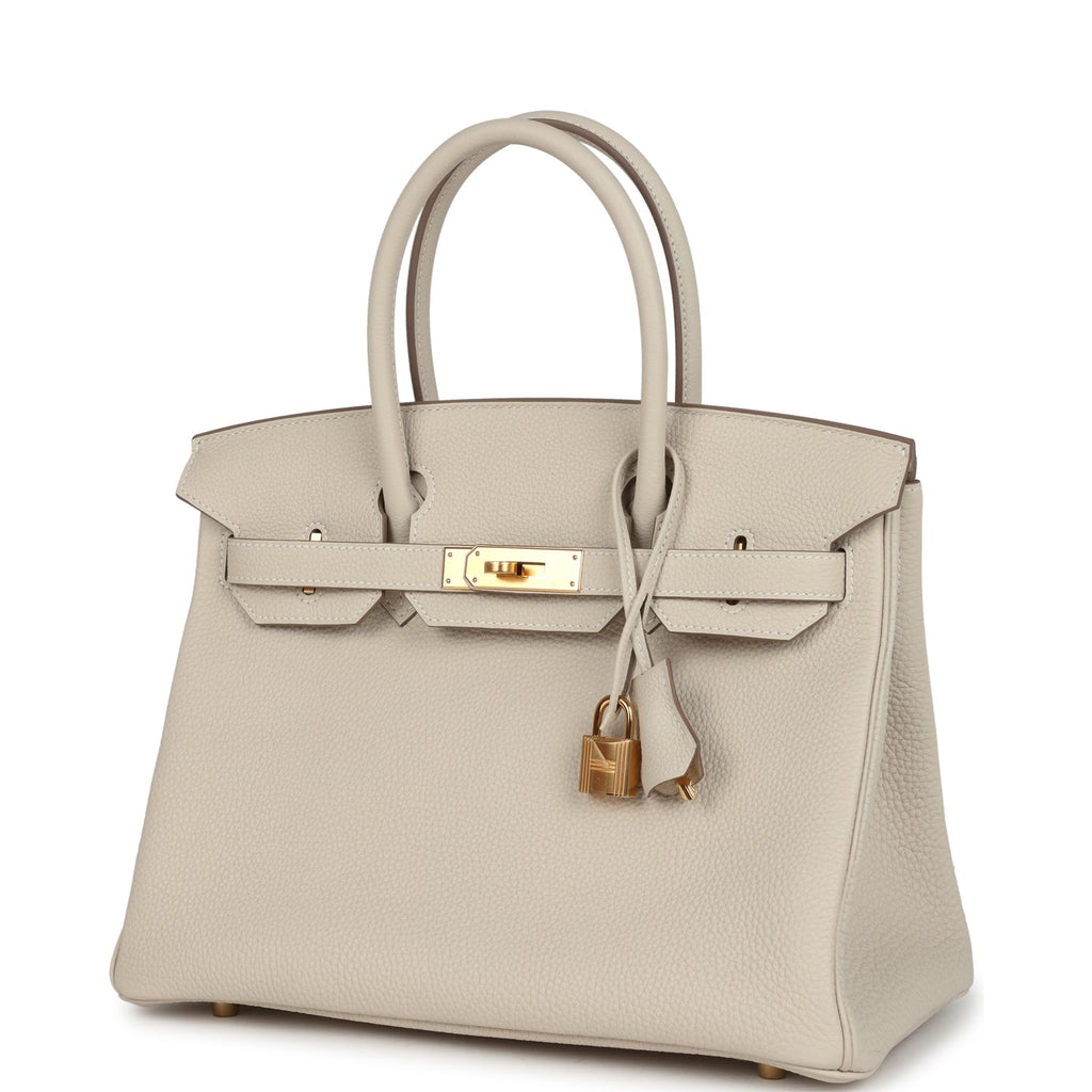 Hermes Birkin 30 Craie Togo Gold Hardware