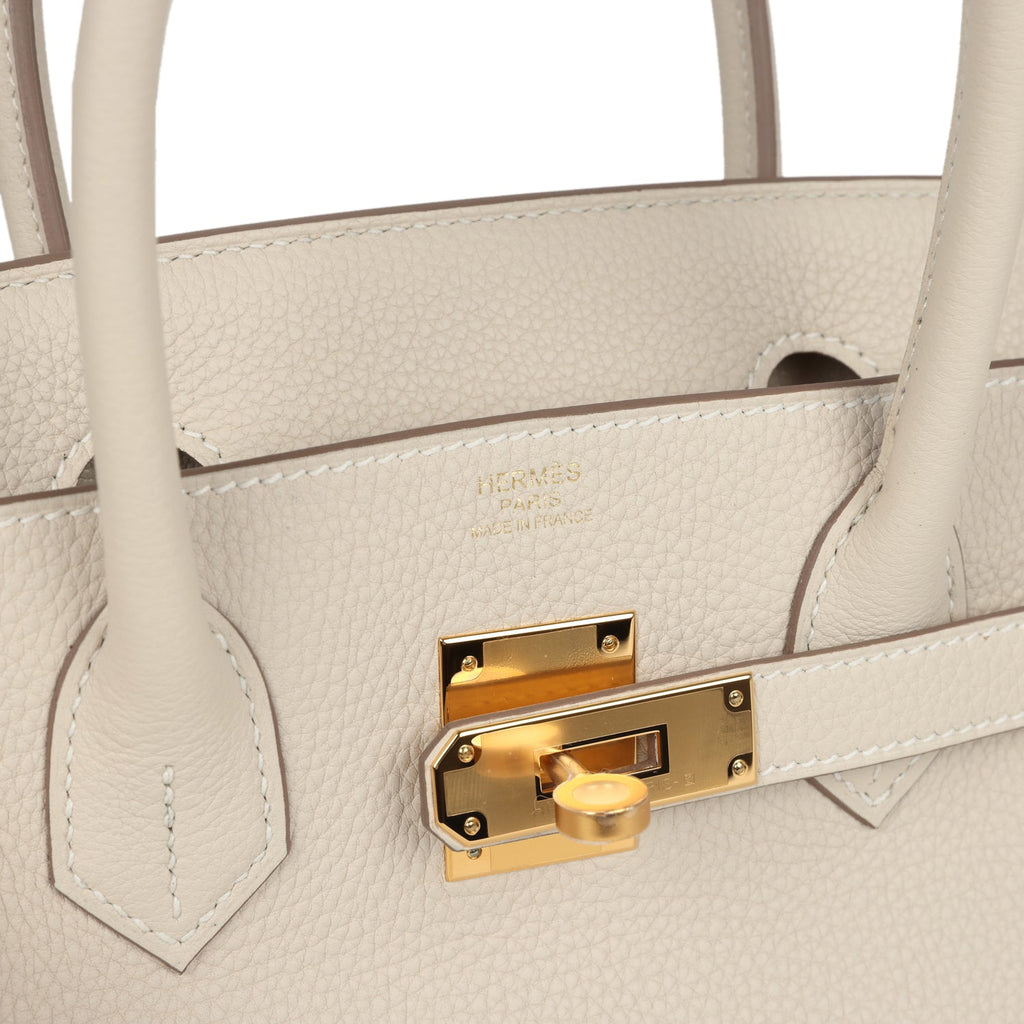 Hermes Birkin 30 Craie Togo Gold Hardware