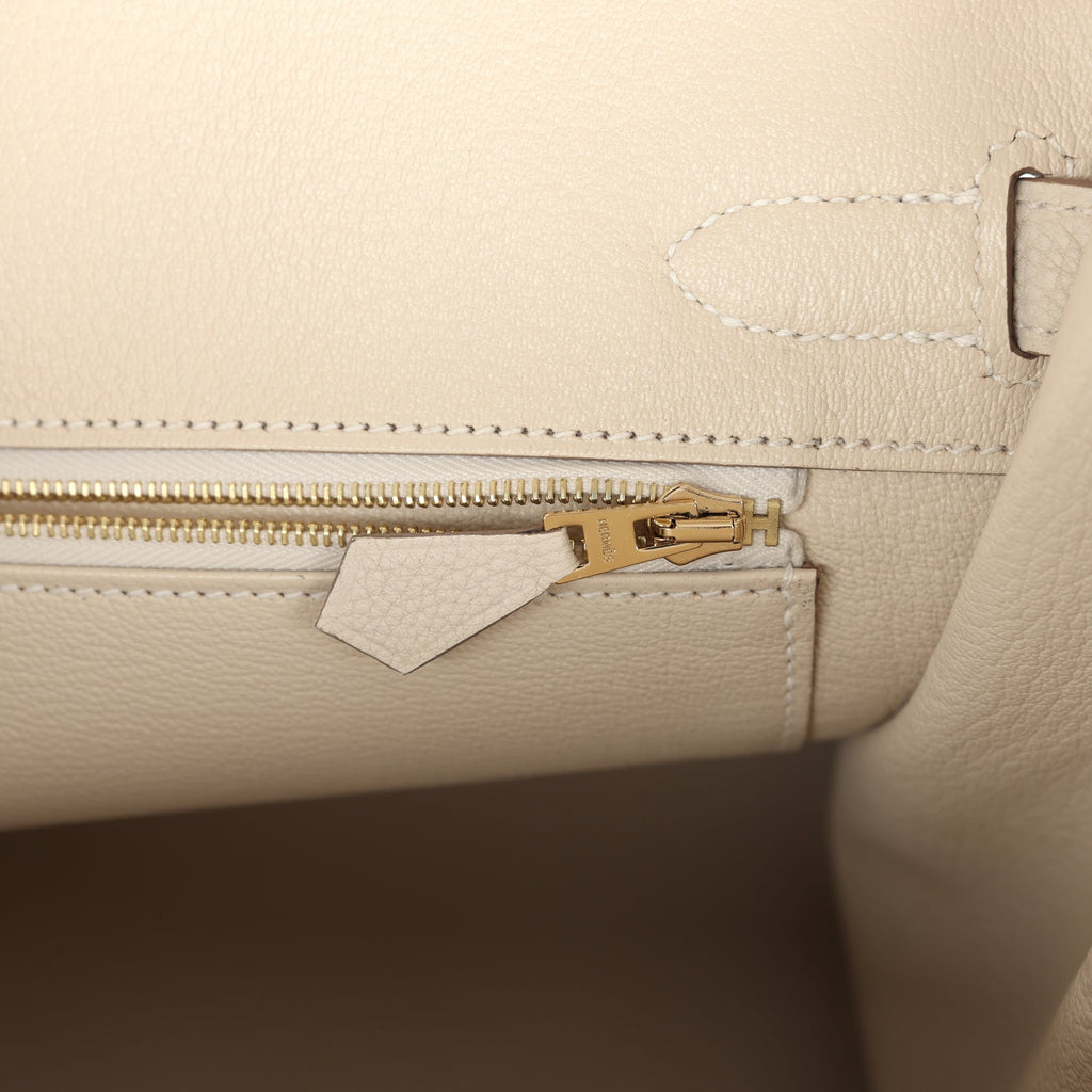 Hermes Birkin 30 Craie Togo Gold Hardware