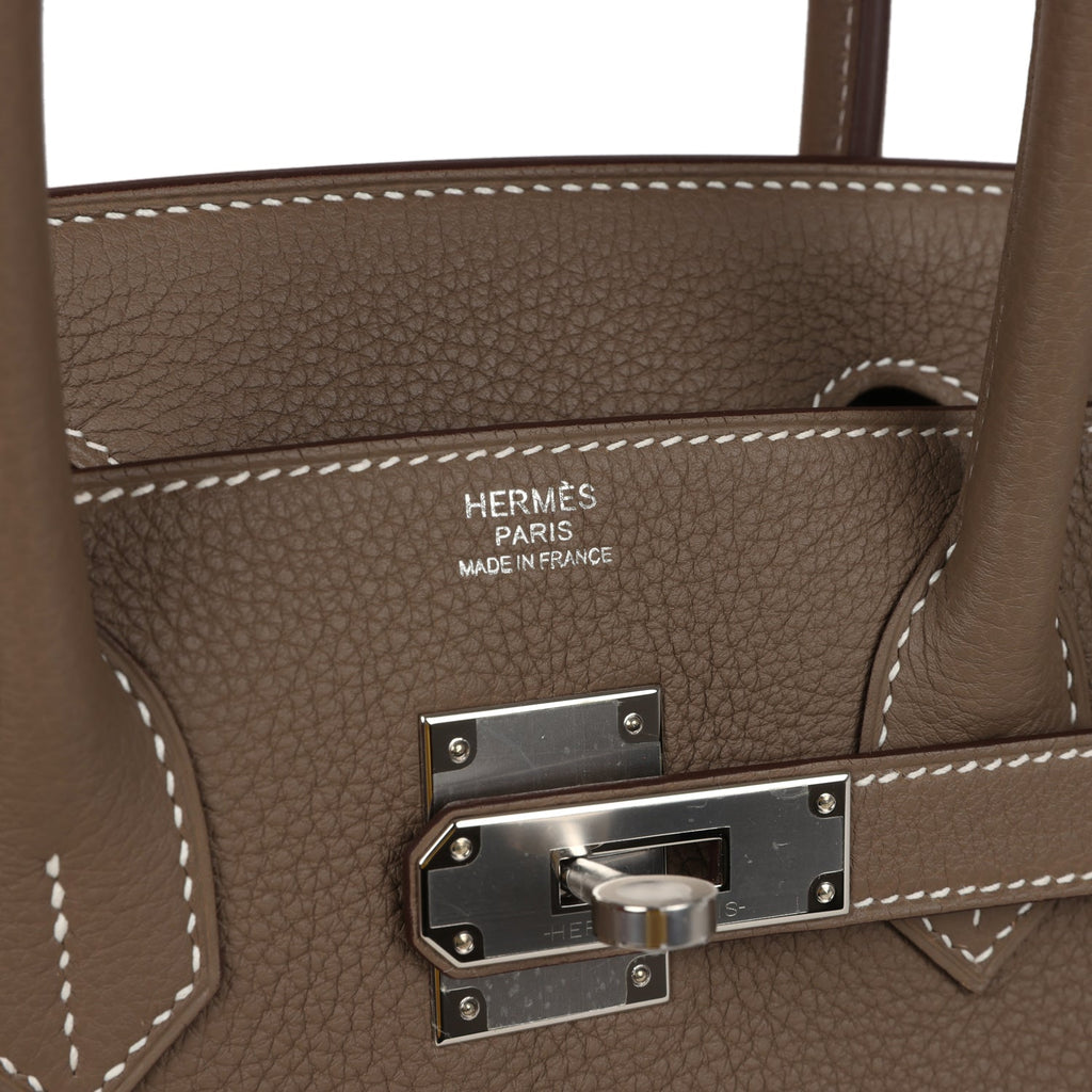 Hermes Birkin 30 Etoupe Togo Palladium Hardware