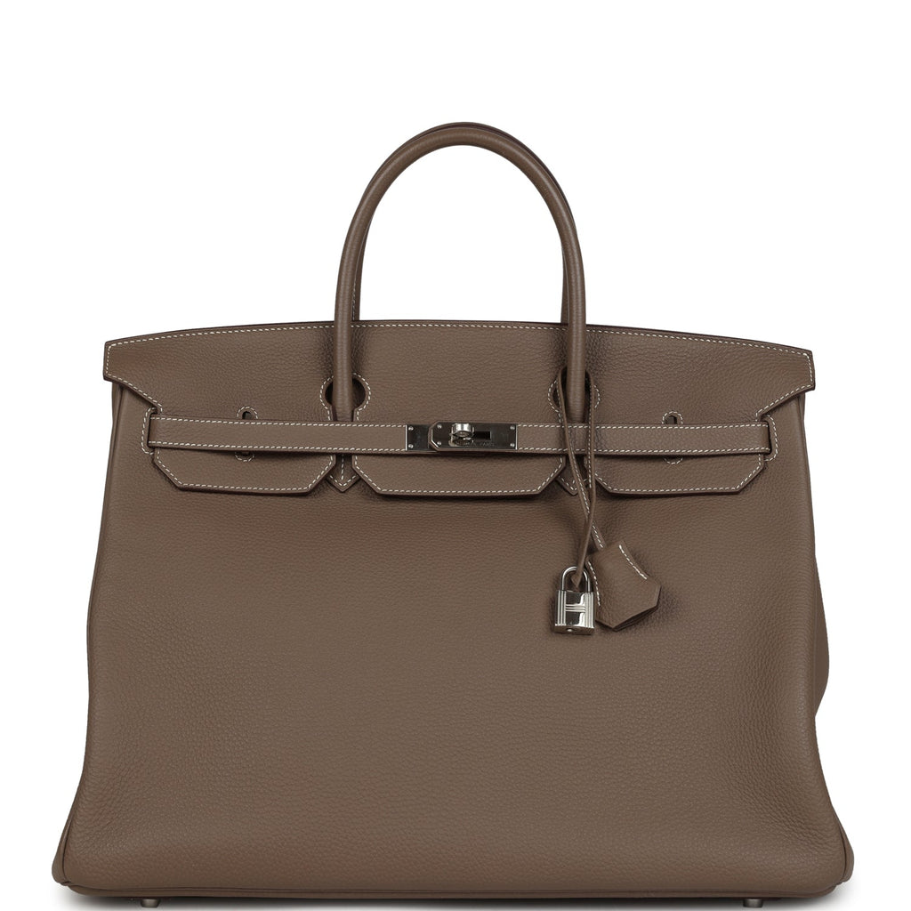 Hermes Birkin 40 Etoupe Togo Palladium Hardware