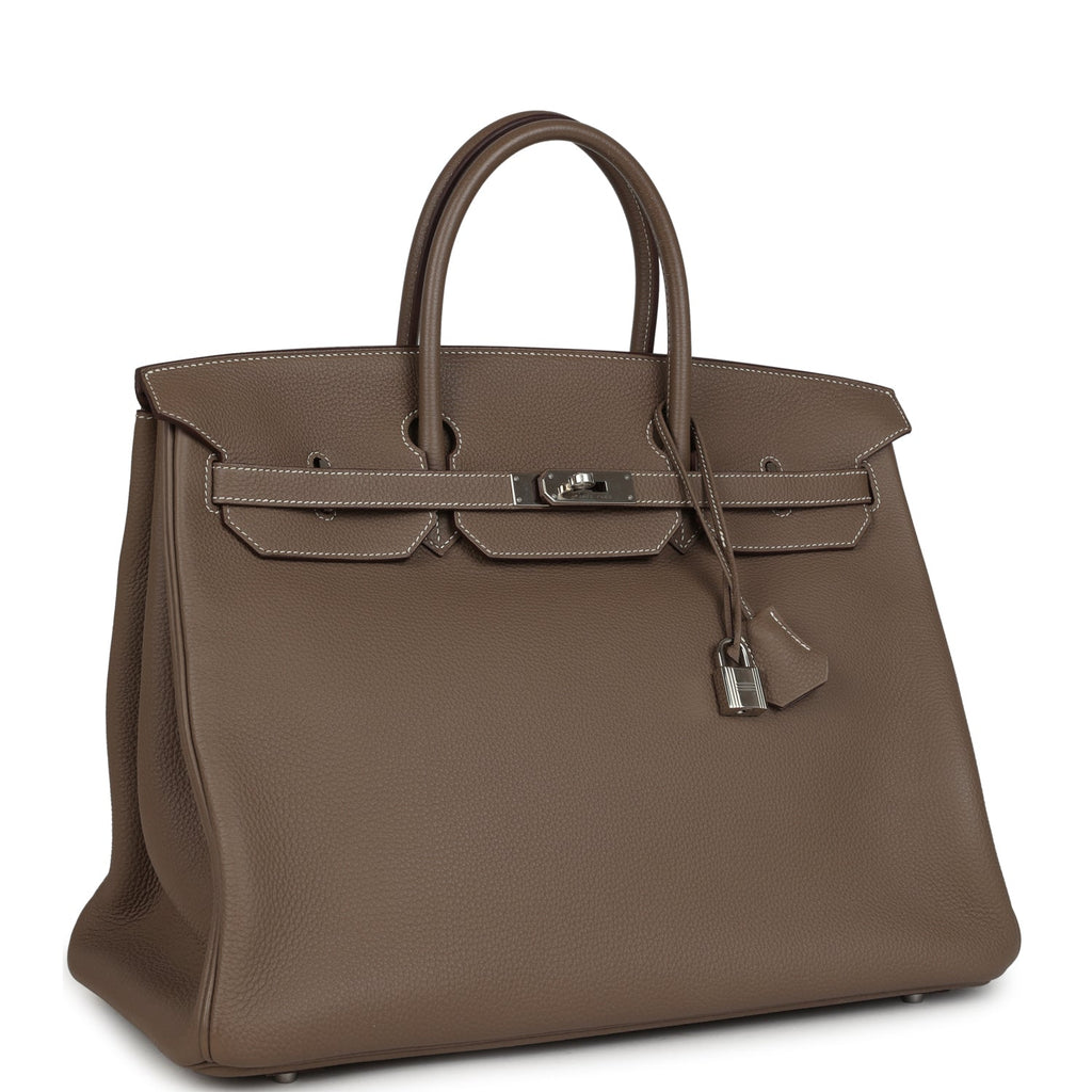 Hermes Birkin 40 Etoupe Togo Palladium Hardware