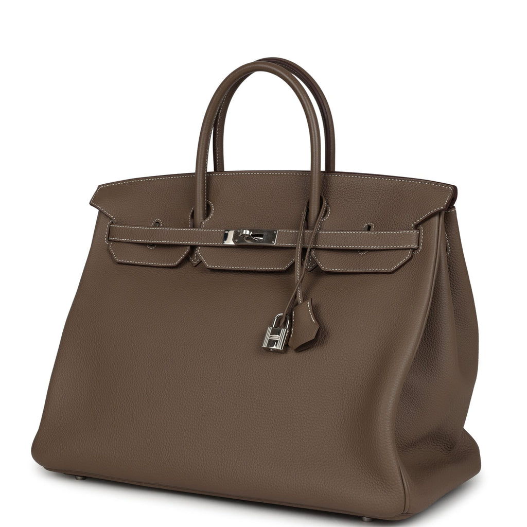Hermes Birkin 40 Etoupe Togo Palladium Hardware