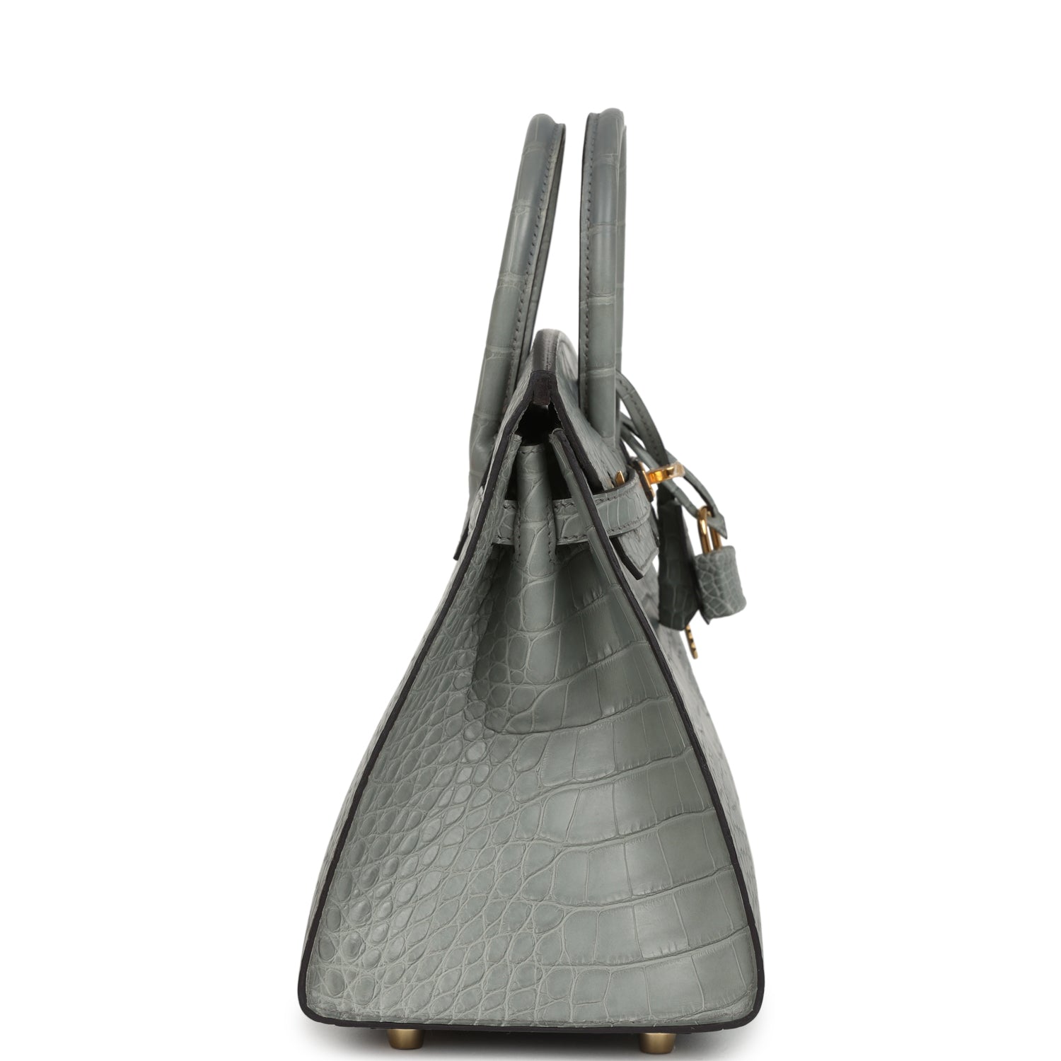 Hermes Birkin Sellier 25 Gris Ciment Matte Alligator Gold Hardware